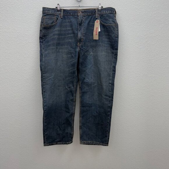 Levis 550 Relaxed Fit Tapered Leg Distressed Denim Blue Jeans Mens sz 44x29 NEW - Picture 1 of 6